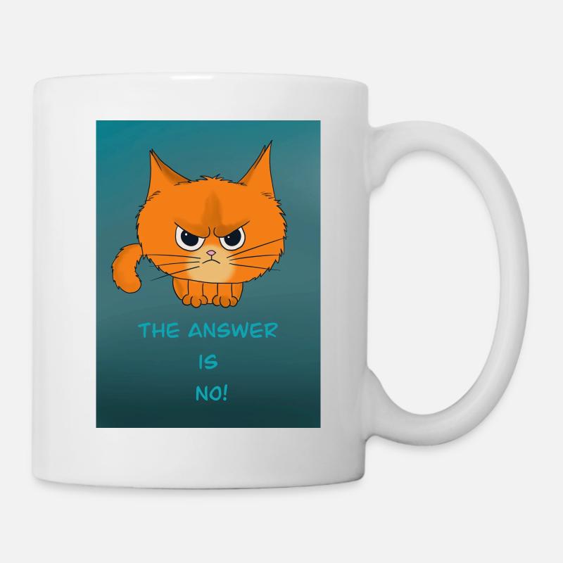 La réponse est non - Mug blanc - blanc