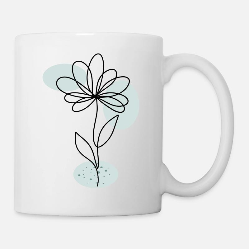 Flower boho modern art - Mug - white