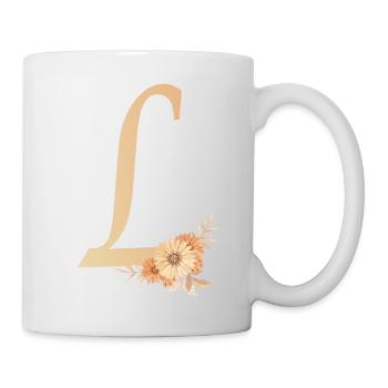 Letter L with flowers - Mug - white - Right