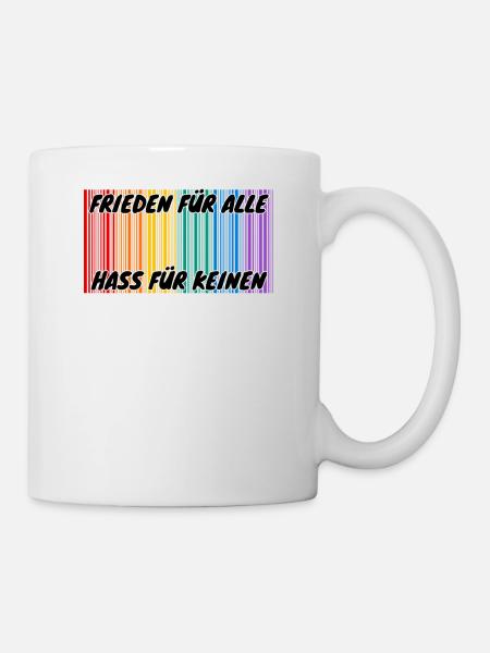 Demo Frieden für alle Hass für keinen 7 FCKAFD - Tasse - Weiß