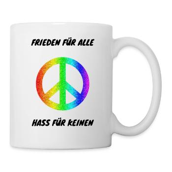Demo Peace for All Hate for No 3 Anti AFD - Mug - white - Right