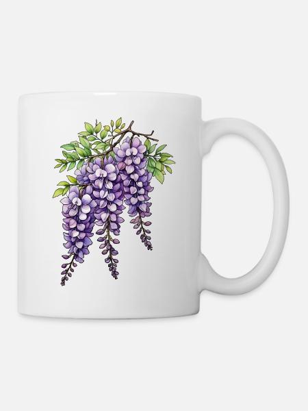 Lila - Tasse - Weiß