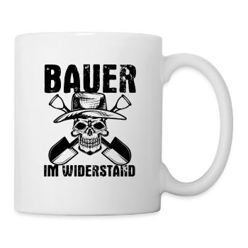 Bauer im Widerstand Landwirte Bauern - Tasse - Weiß - Rechts