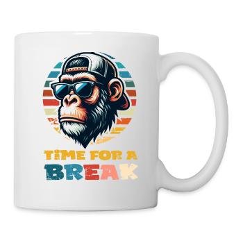 Monkey Time for a break - Mug - white - Right