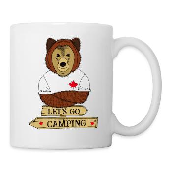 Canadian Camping let's go camping - Mug blanc - blanc - Droite