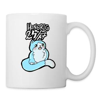Hungrig 24/7 - Tasse - Weiß - Rechts
