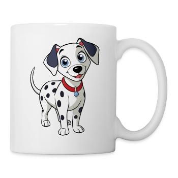 Kurioses dalmatinisches Design mit geneigtem Kopf - Tasse - Weiß - Rechts