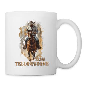 Cowboy Riding Horse - RIB Team Yellowstone Y - Mug - white - Right