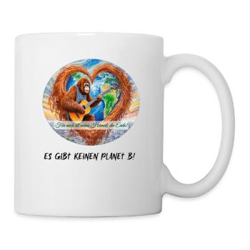 Für mich ist meine Heimat die Erde/keinen Planet B - Tasse - Weiß - Rechts