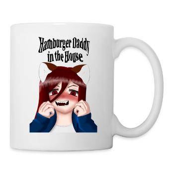 Hamburger daddy in the house - Tasse - Weiß - Rechts