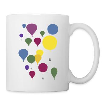 Bunte Ballone - Tasse - Weiß - Rechts