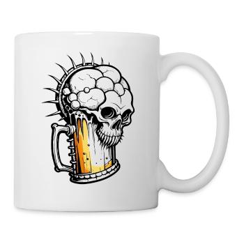Beer Skull // Totenkopf Bier // Prost FS0057 - Tasse - Weiß - Rechts