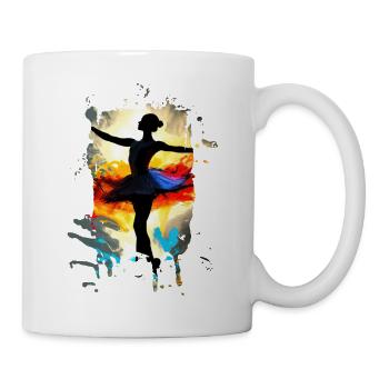 Schöne weibliche Malkunst Gesicht bunte Frau - Tasse - Weiß - Rechts