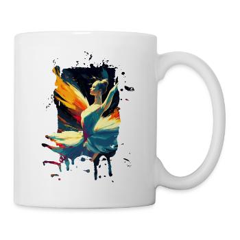 Schöne weibliche Malkunst Gesicht bunte Frau - Tasse - Weiß - Rechts