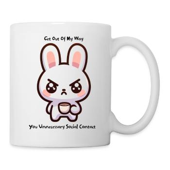 get out of my way grummpy rabbit - Mug - white - Right