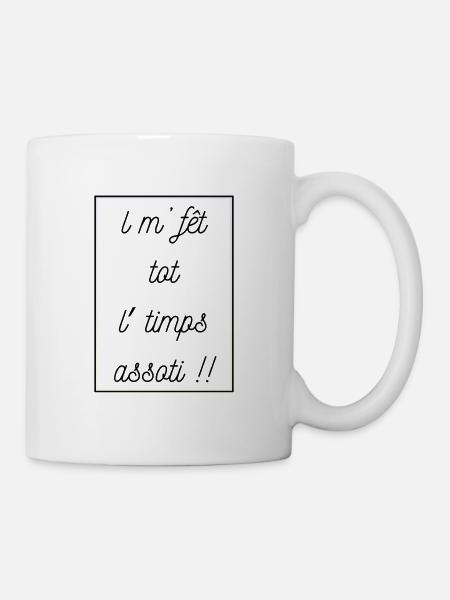 l m fêt tot l timps assoti - Mug blanc - blanc