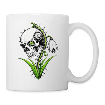 Crâne de perce-neige / Totenkopf Schneeglöckchen FS0141 - Mug blanc - blanc - Droite