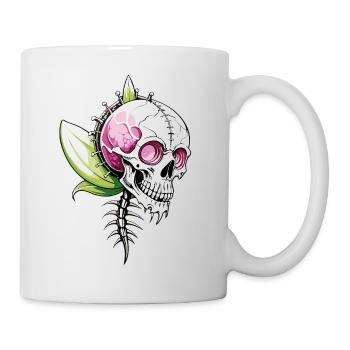 Orchid Skull // Skull Orchid / Flower FS0147 - Mug - white - Right