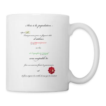 Grammatik - Tasse - Weiß - Rechts