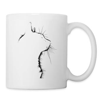 Katze, katzenmotiv - Tasse - Weiß - Rechts