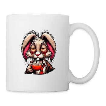 Lapin le matin avant le premier café - Mug blanc - blanc - Droite