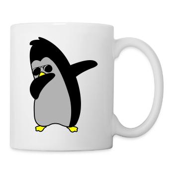 pinguin dabbing 02 - Tasse - Weiß - Rechts