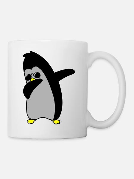 pinguin dabbing 02 - Tasse - Weiß