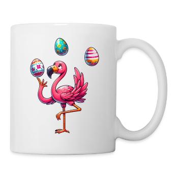 Easter Egg Easter Egg Flamingo Easter Juggler Jonglie - Mug - white - Right