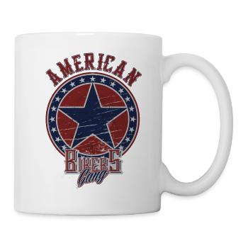 american, biker gang, motorrad - Tasse - Weiß - Rechts