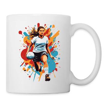 Handballerin Streetwear Ikonischer Style - Tasse - Weiß - Rechts