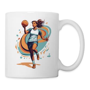 Handballerin Streetwear Ikonischer Style - Tasse - Weiß - Rechts
