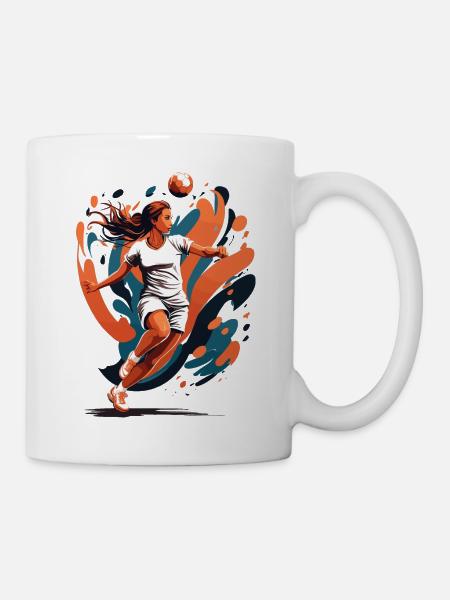 Handballerin Streetwear Ikonischer Style - Tasse - Weiß