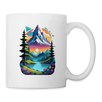 Mountain Nature Hiking Climbing Lake - Mug - white - Right