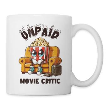 Unbezahlter Filmkritiker Distressed Vintage - Tasse - Weiß - Rechts