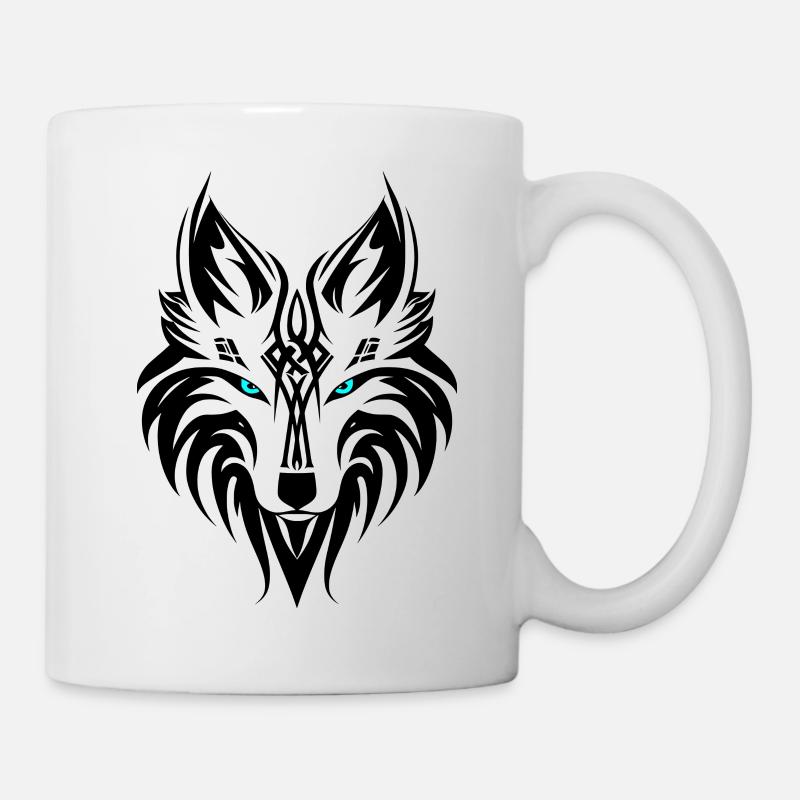 Loup celtique - Mug blanc - blanc