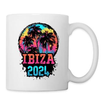 Ibiza 2024 Team Palm Trees Multicolored - Mug - white - Right