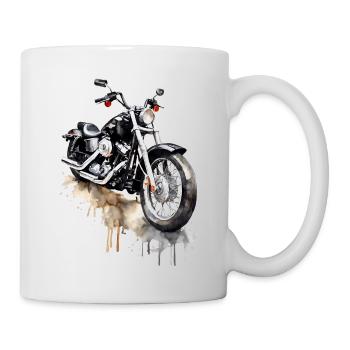 Motorbike, watercolor style - Tasse - Weiß - Rechts