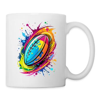Neon Energy Rugby Splash - Tasse - Weiß - Rechts
