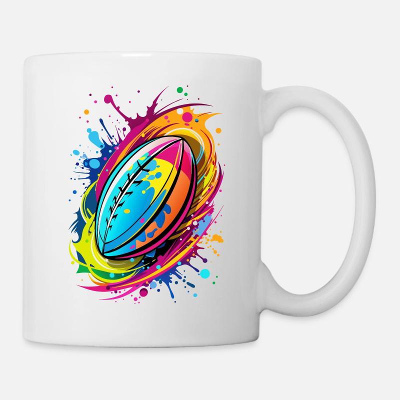 Neon Energy Rugby Splash - Mug - white