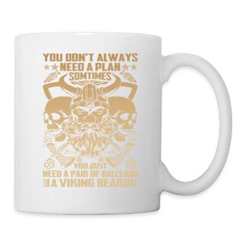 Nordic scandinavia retro viking mystical mythology - Mug - white - Right