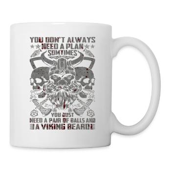 Nordic scandinavia retro viking mystical mythology - Mug - white - Right