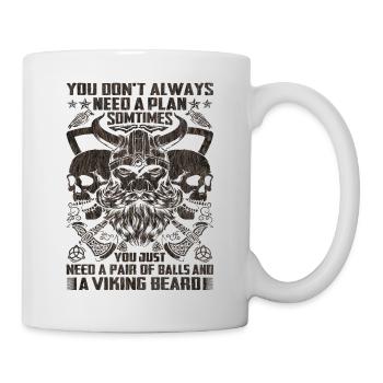 Nordic scandinavia retro viking mystical mythology - Mug - white - Right