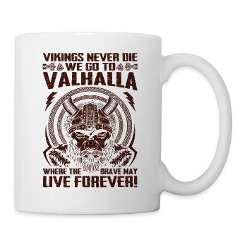 Nordic scandinavia retro viking mystical mythology - Mug - white - Right