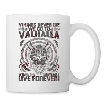 Nordic scandinavia retro viking mystical mythology - Mug - white - Right