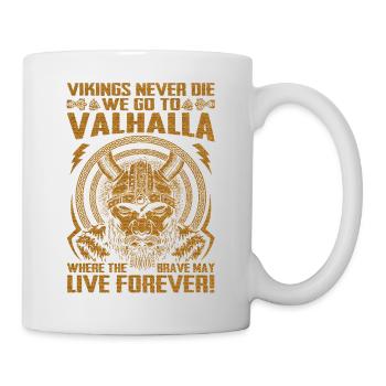 Nordic scandinavia retro viking mystical mythology - Mug - white - Right