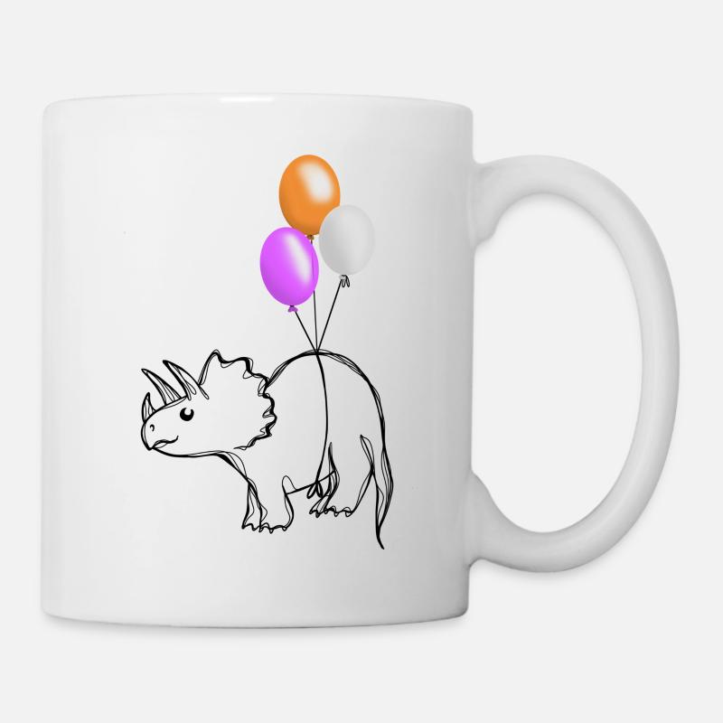 Pridosaur Dinosaurier lesbisch - Tasse - Weiß