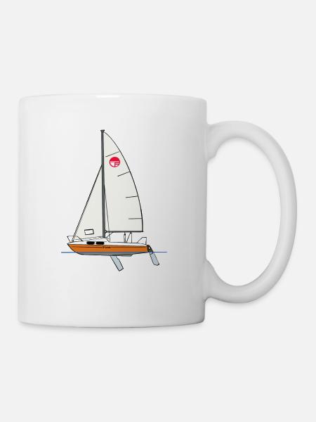 FAM orange 2 Fenster - Tasse - Weiß