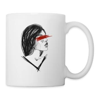 Woman Face Design sketch - Mug - white - Right