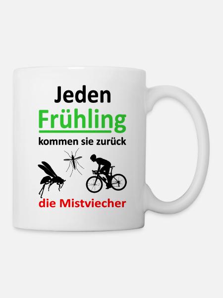 Jeden Frühling... Rennrad- Bike - Tasse - Weiß