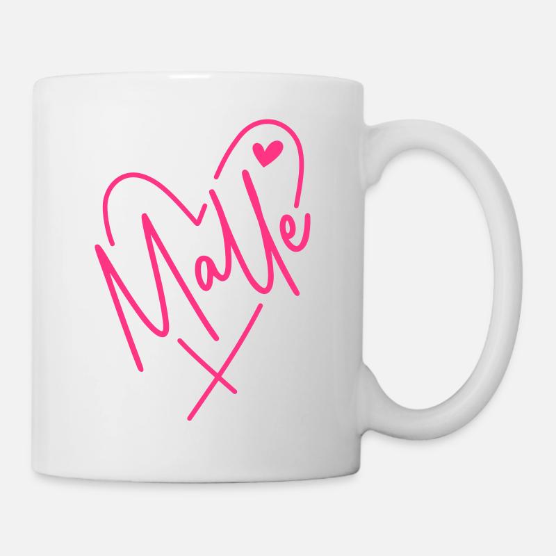 Malle Herz - Tasse - Weiß